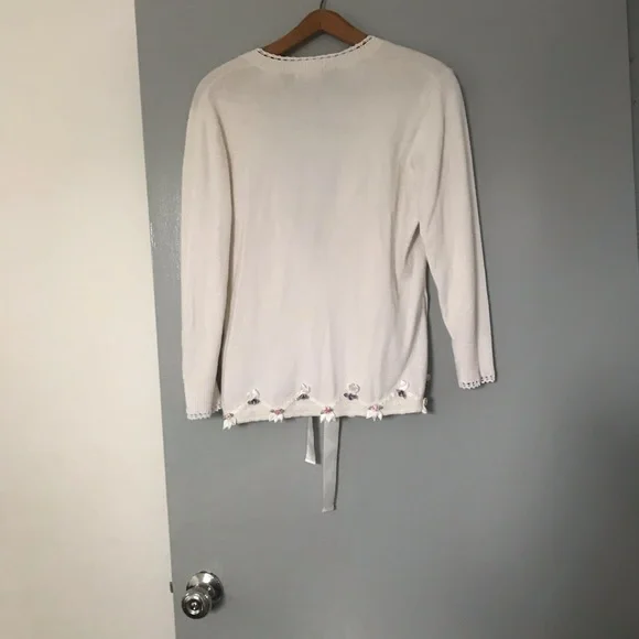 Soft feel no Itch Cotton Cardigan/Top Pretty Vintage classic quality - Picture 14 of 16